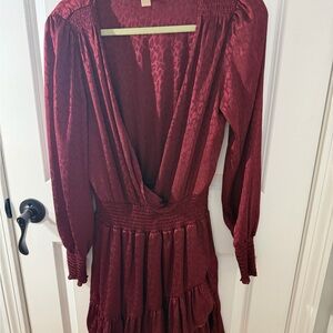 Michael kors burgendy midi dress - Satin jacquard medium